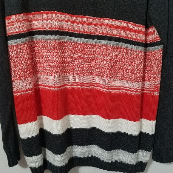 Conrad C Collection Striped turtle neck Sweater L - Picture 2 of 9
